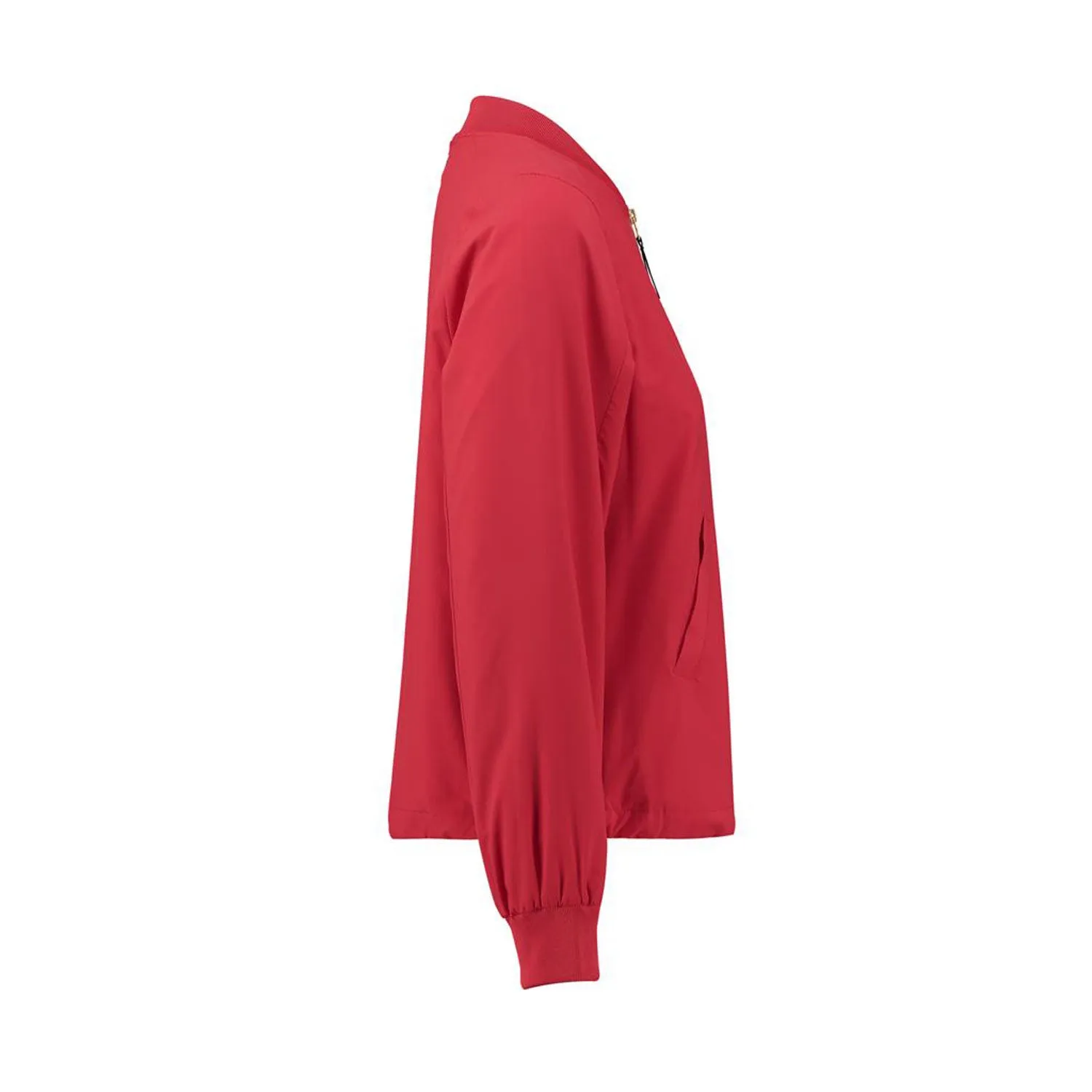 Scuderia Ferrari Bomber Long Sleeve Zip Up Jacket  - Women - Red